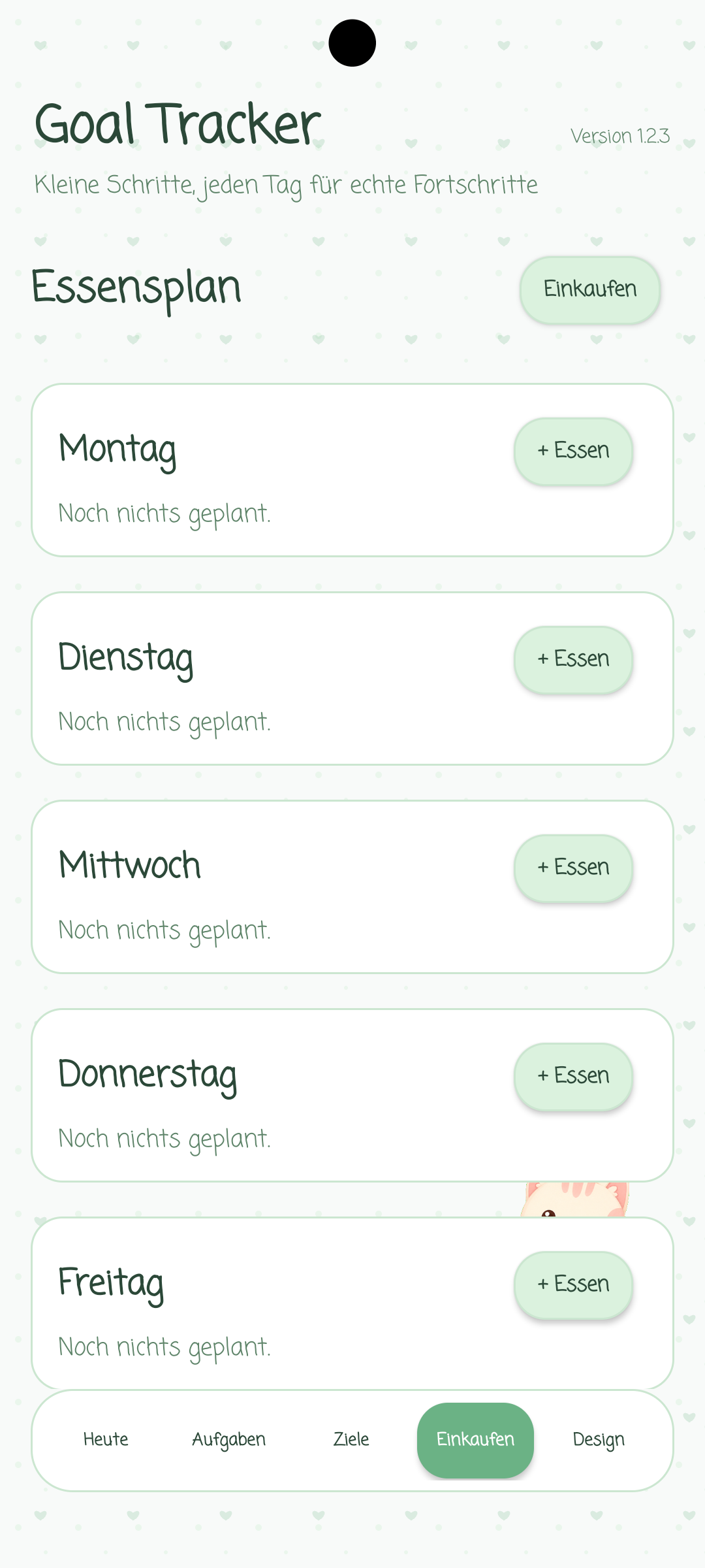 Goal Tracker Interface Screenshot 4