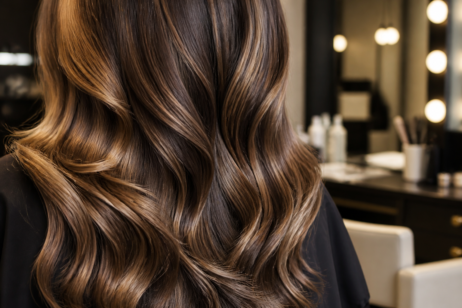 Glänzende Haare mit soften Wellen