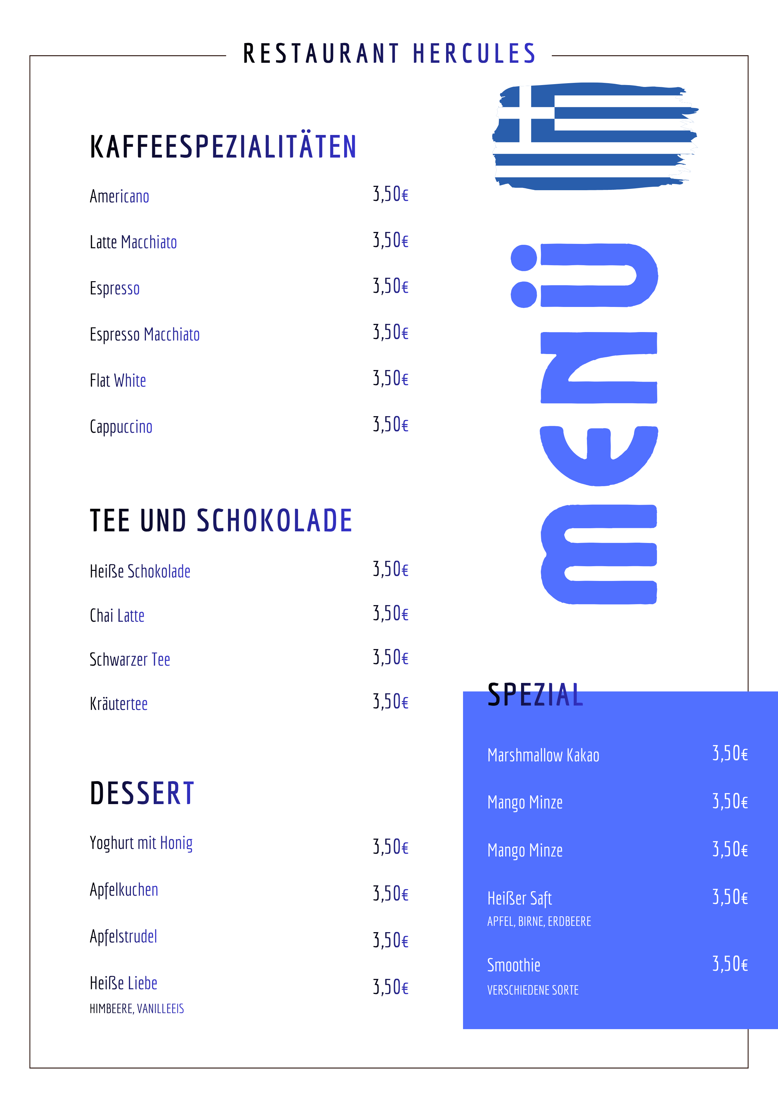 Speisekarte Seite 3