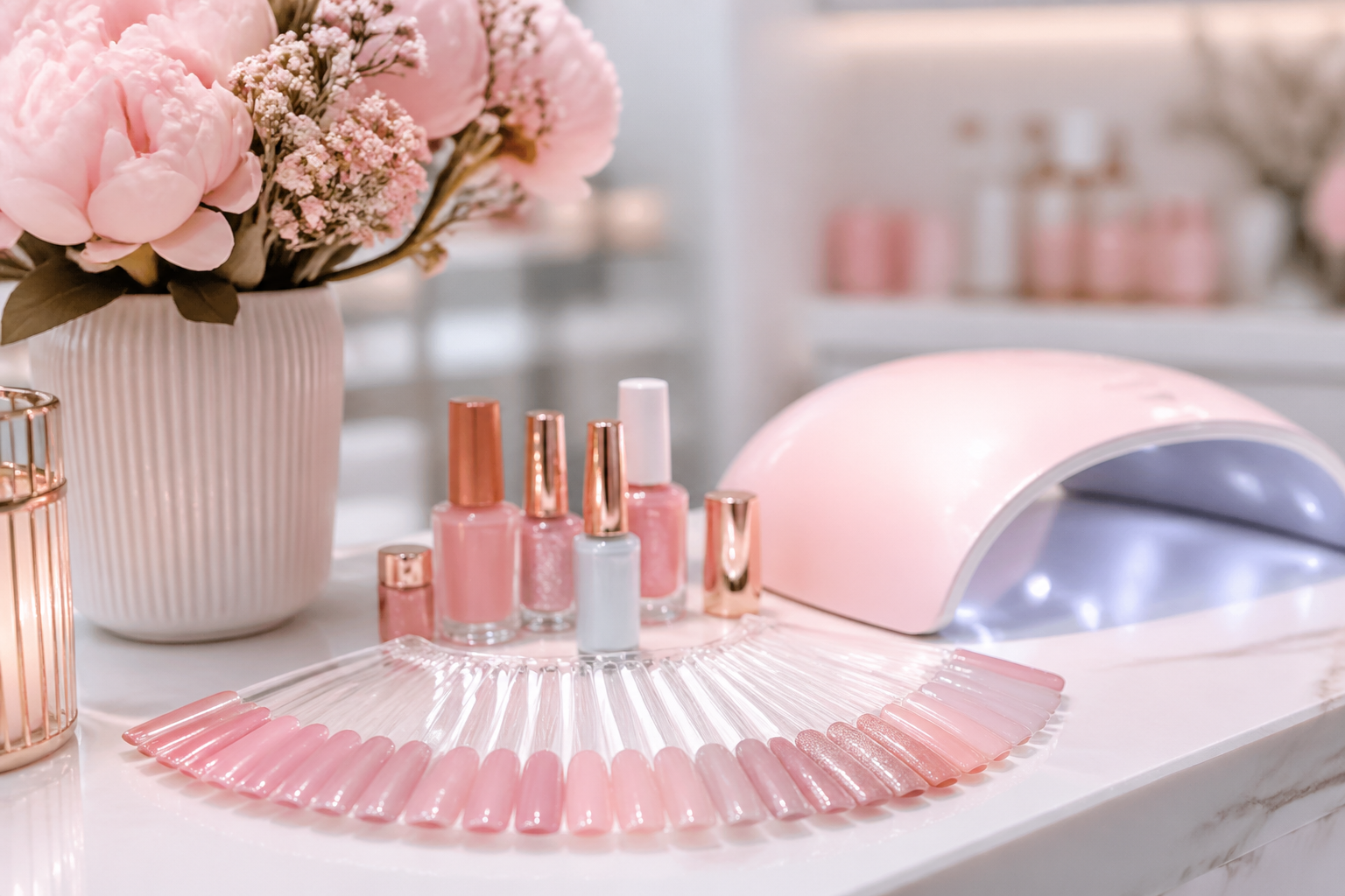 Moodbild eines Nagelstudios mit Beauty-Atmosphäre
